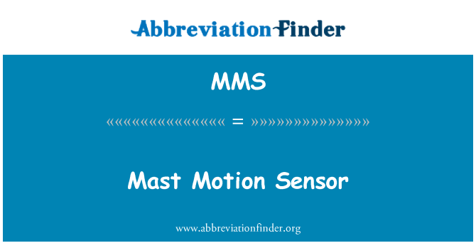 MMS: 돛대 모션 센서