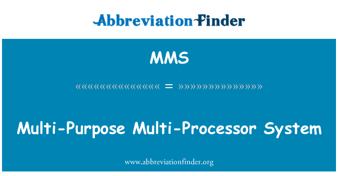 MMS: Multi-Purpose Multi-Processor System