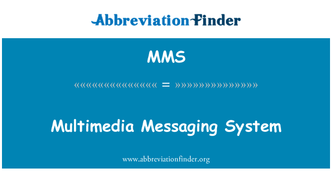 MMS: マルチ メディア メッセージング システム