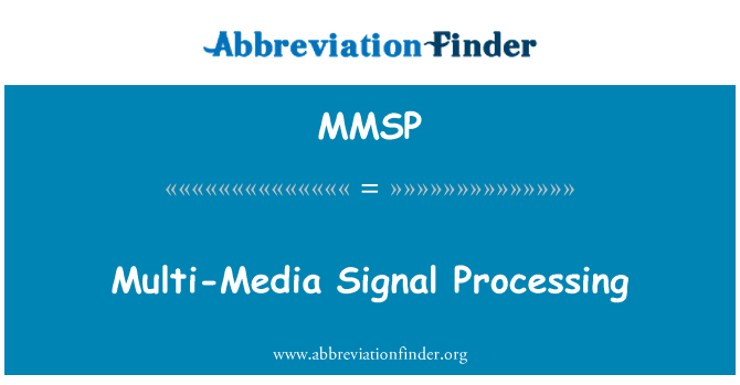 MMSP: Processament de senyal de multi-media