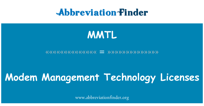 MMTL: Modem Pengurusan Teknologi lesen