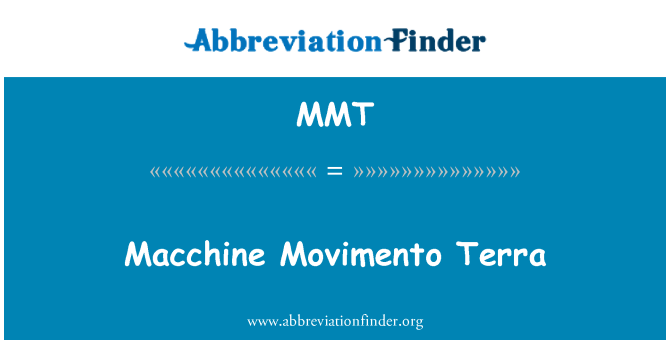 MMT: Macchine Movimento Terra