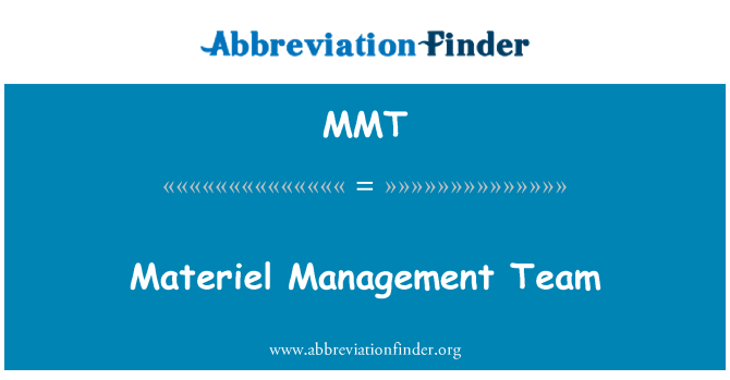 MMT: Material-Management-Team