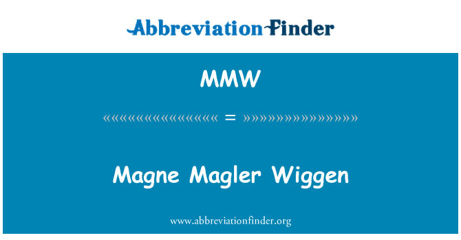 MMW: Magne Magler Wiggen