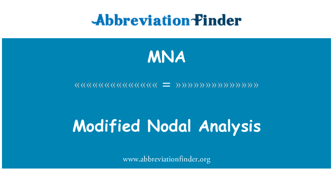 MNA: Muundatud sõlmpunkti analüüs