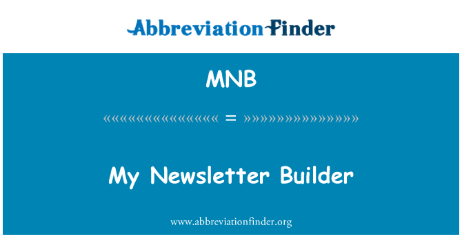 MNB: Mój Newsletter budowniczy
