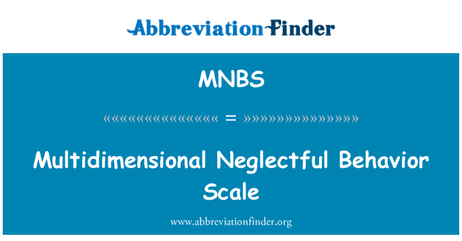 MNBS: Višedimenzionalna nemaran ponašanje Scale