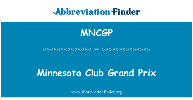 MNCGP: Minnesota Club Grand Prix
