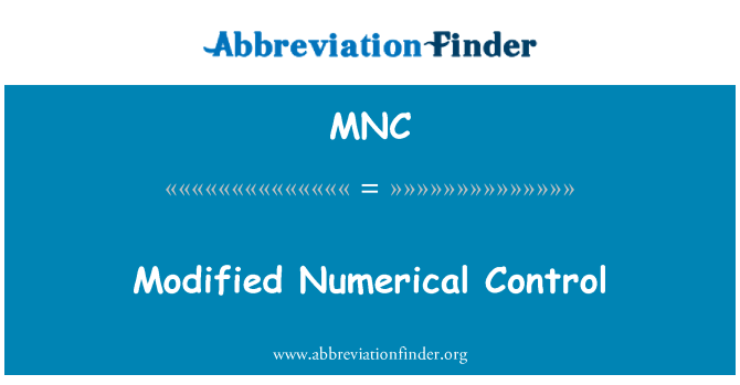 MNC: Модифікований числове керування