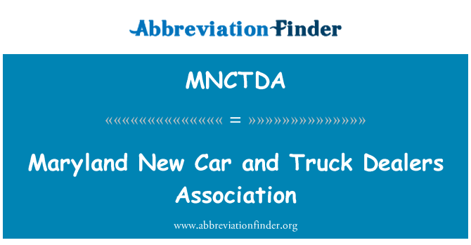 MNCTDA: Carro novo de Maryland e Truck Dealers Association