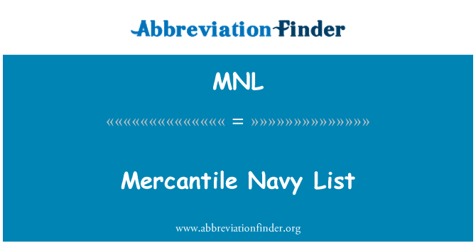 MNL: Mercantile Navy lista