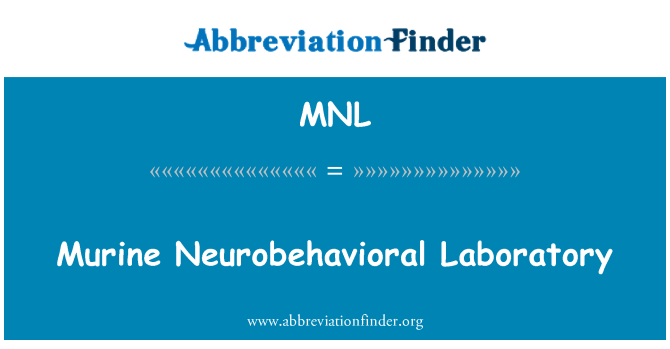 MNL: Iaitu novovirus neurotingkahlaku makmal