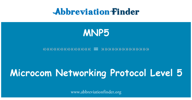 MNP5: Microcom Networking Protocol Level 5
