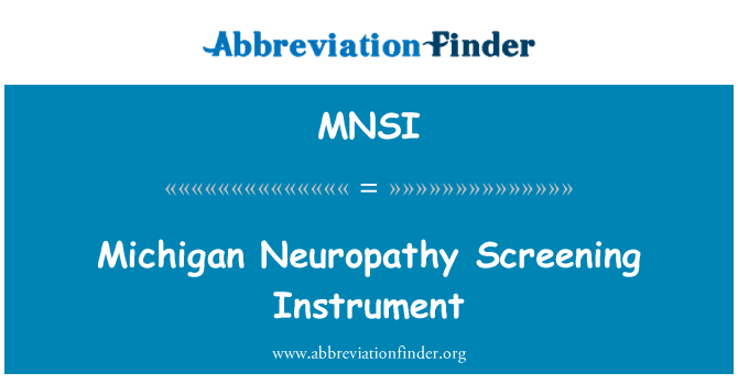 MNSI: Michigan neuropati Screening Instrument