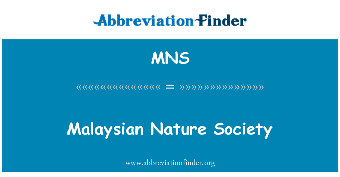 MNS: Natur ym Maleisia Cymdeithas