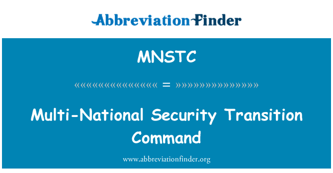 MNSTC: Comanda de transició de seguretat multi-nacional