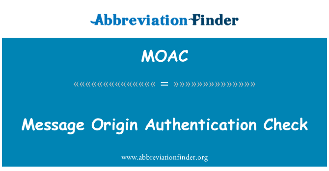 MOAC: Mesaj orijin D' separe, chèk separe