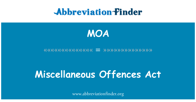 MOA: متفرق قانون