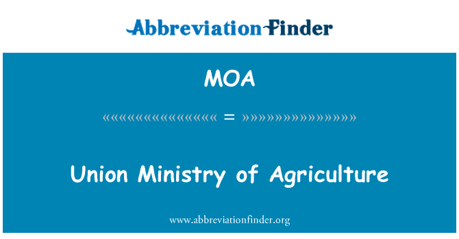 MOA: Ministè agrikilti Inyon