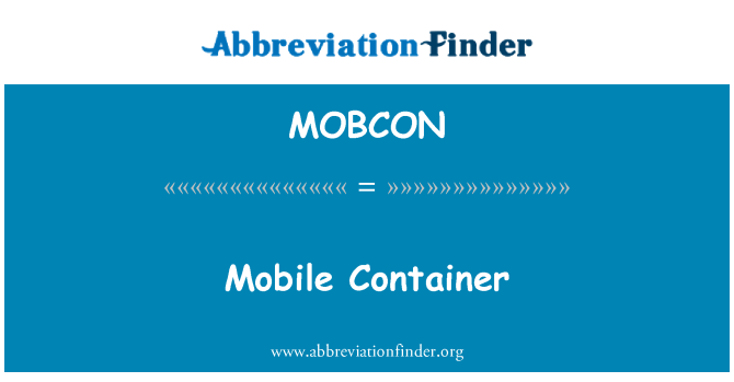 MOBCON: Mobile kontainer