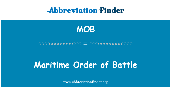 MOB: Maritieme Order of Battle