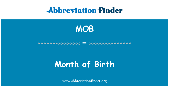 MOB: 出生月份