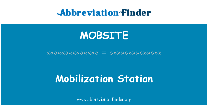 MOBSITE: Mobilisatie Station