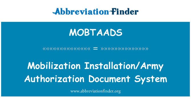 MOBTAADS: 動員安裝/解放軍授權檔案系統