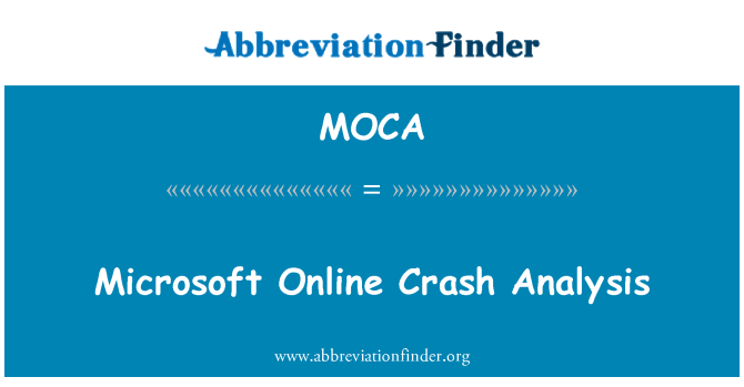 MOCA: تحليل الأعطال عبر الإنترنت Microsoft