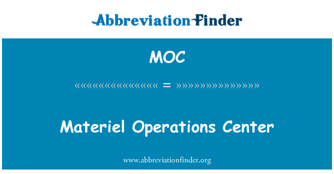 MOC: Materiálem Operations Center