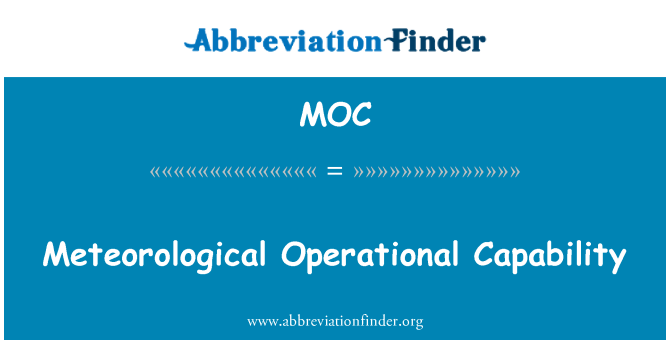 MOC: Capacidade operacional de meteorologia