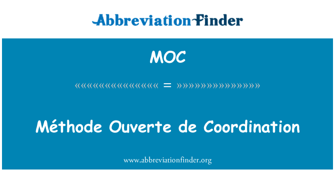 MOC: Méthode Ouverte de koordinácie