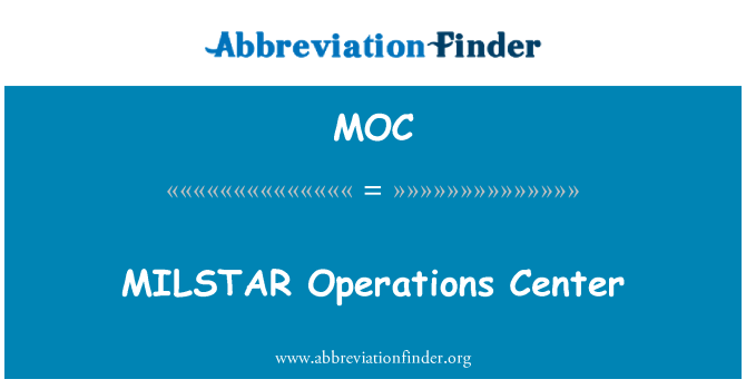 MOC: Centro de operaciones de MILSTAR