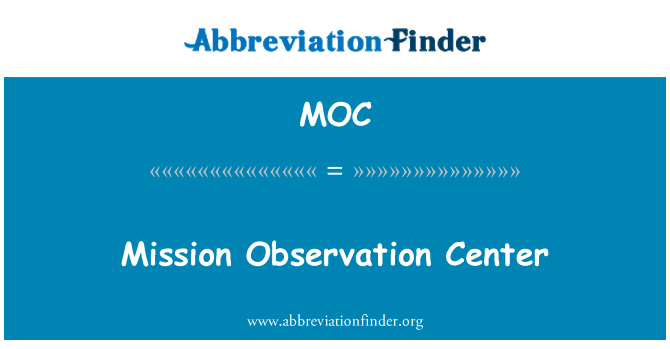 MOC: Centro de observação de missão