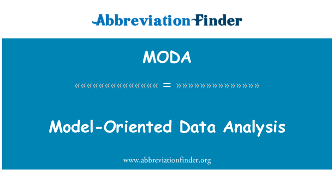 MODA: Analýza orientované na modelu dat