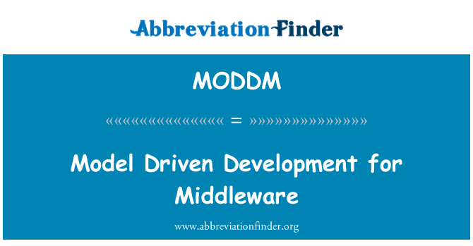 MODDM: Middleware के लिए मॉडल संचालित विकास