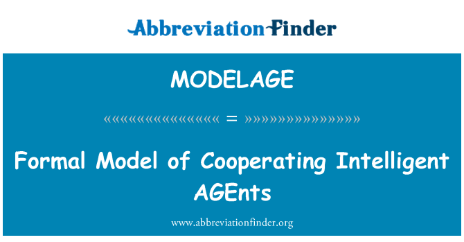 MODELAGE: Modelo formal de agentes inteligentes que colaboraram