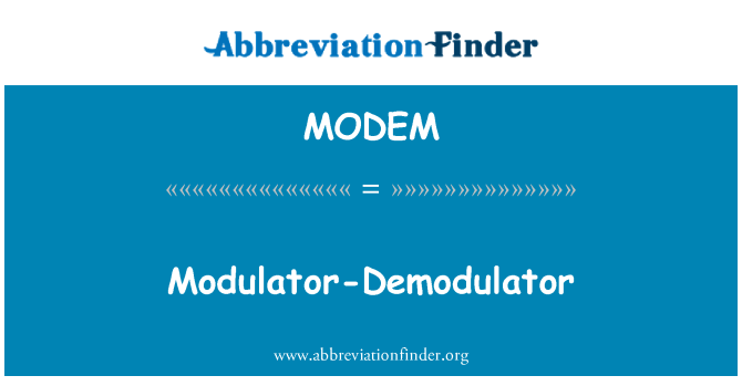 MODEM: Moduliatorius-Demodulator