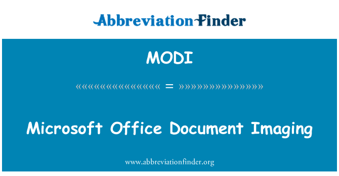 MODI: Microsoft Office dosye D'