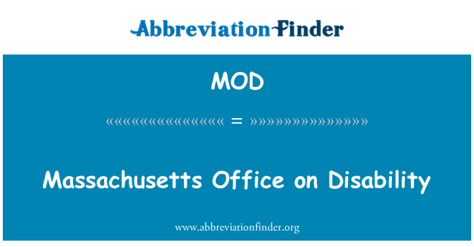 MOD: Massachusetts Office a fogyatékosság