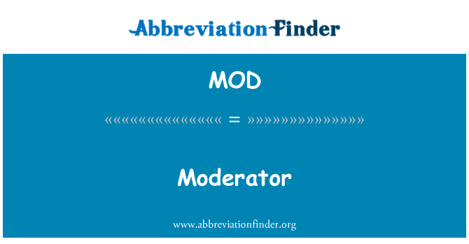 MOD: Moderátor