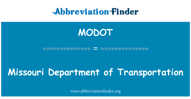 MODOT: Adran cludo Missouri