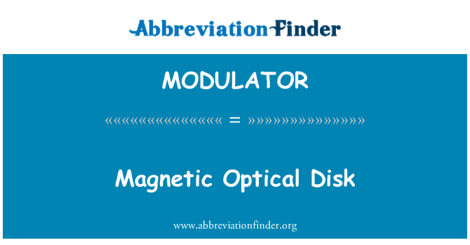 MODULATOR: Disque Optique magnétique