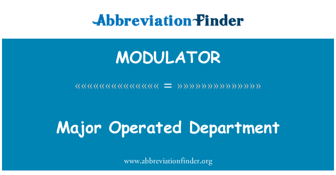 MODULATOR: Major upravlja Ministrstvo