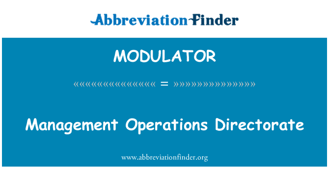 MODULATOR: 管理业务局