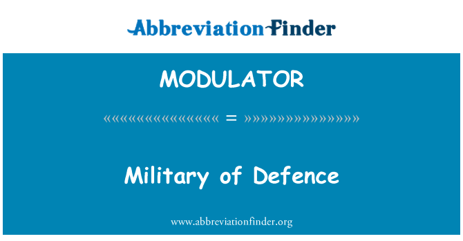 MODULATOR: Militære forsvar