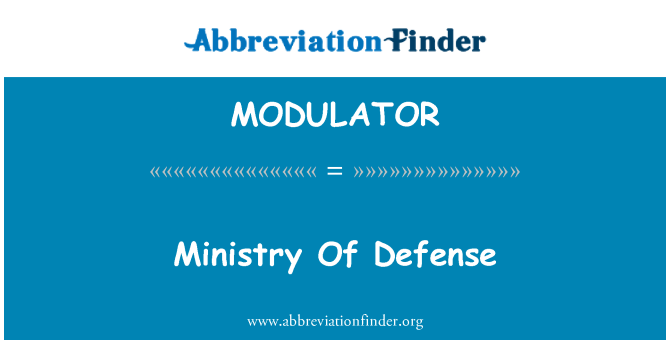 MODULATOR: Ministerstvo obrany