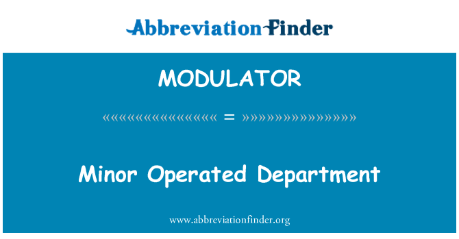 MODULATOR: マイナーな運営部