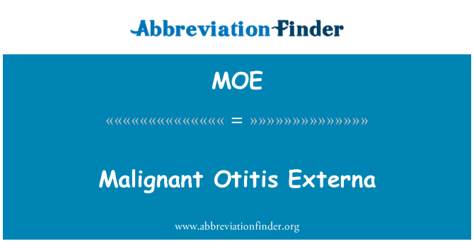 MOE: Maligne otită Externa