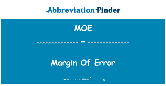 MOE: Margin kesalahan